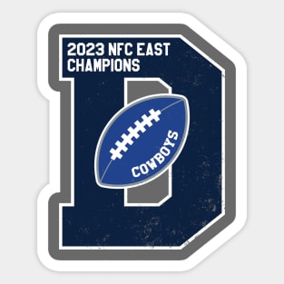 Big Bold Dallas Cowboys 2023 NFC East Champs Sticker